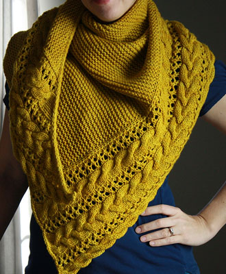 Cableknit Shawl