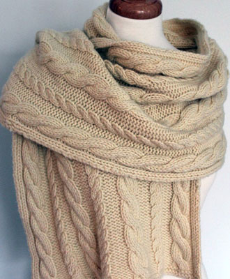 Cableknit Shawl